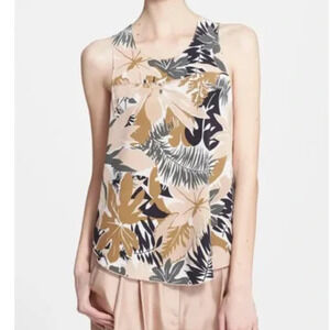 Rag & Bone Patricia 100% Silk Tropical Floral Print Tank Top • Size S 🔴